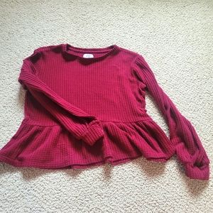 Long Sleeve Maroon top
